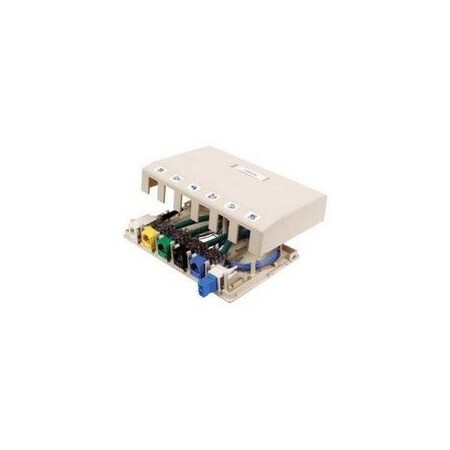 Hubbell 6-Port Surface Mount Box, Office White ISB6OW