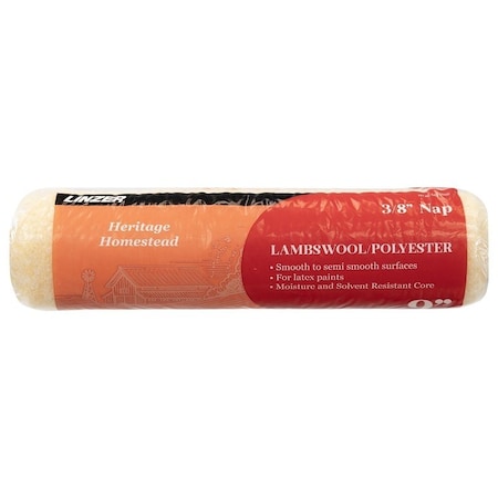 Linzer Roller Cover, 3/4 in Thick Nap, 9 in L, Polyester Cover HH RC 643 0900