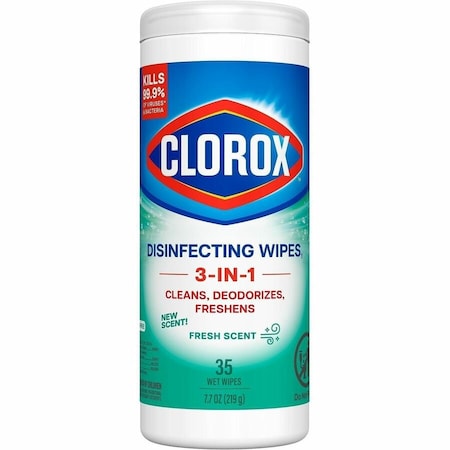 Clorox Disinfecting Wipes, 7 x 8, Fresh Scent, 35/Canister, 12PK 01593