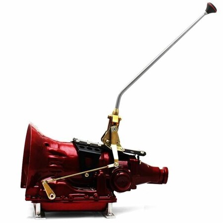 Newalthlete GM 700 R4 Single Action Automatic Transmission Shifter Kit - 23 Single Bend Arm with Black Knob NE2586825