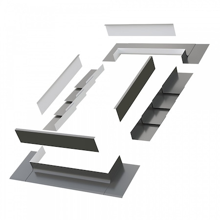 Factory 2 U Skylights Low-Profile Shingle Roof Flashing Kit for Curb Mounted Skylight 49.5" x 49.5" 805441