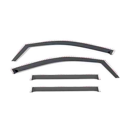 Putco Rainguards, In-Channel; Tinted; ABS Plastic; Set Of 580242