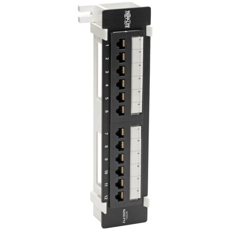 Eaton Tripp Lite Series Cat6 Wall-Mount 12-Port Patch Panel - PoE+ Compliant, 110/Krone, 568A/B, RJ45 N250-P12