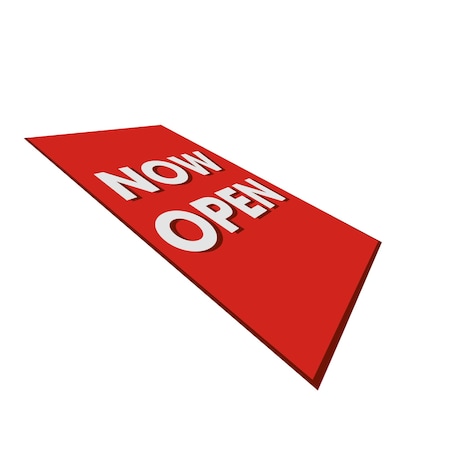 Showdown Displays 24 In X 36 In Superstrong Angle Iron Frame Graphic - Now Open Red 908031-002