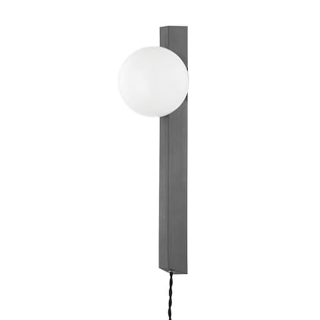 Troy Lighting Brisbane 1 Light Plug-In Sconce 5 In. Graphite PTL4219-GRA
