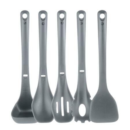 Nutrichef Kitchen Cooking Utensils Set NCWSTKGRYUTENS