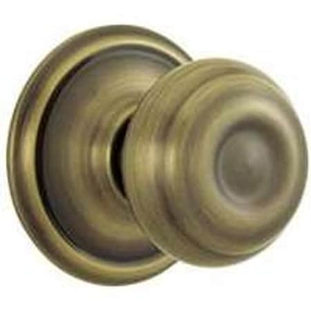 Schlage Georgian Series F170 GEO 609 Dummy Door Knob with Camelot Trim, Antique Brass F170GEO609