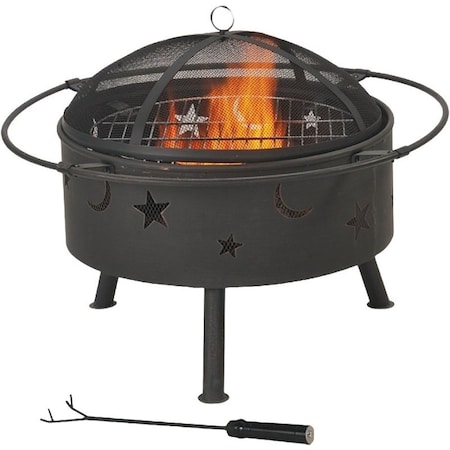 Seasonal Trends Seasonal Trends FT-112 Round Outdoor Firepit, Steel FT-112