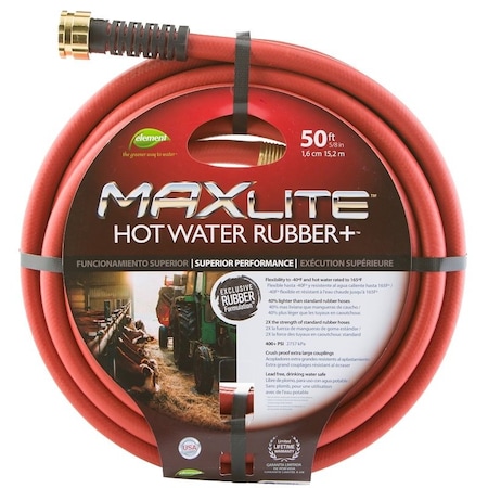 Swan Hose Hot Water Rubber 5/8X50Ft SGHW58050