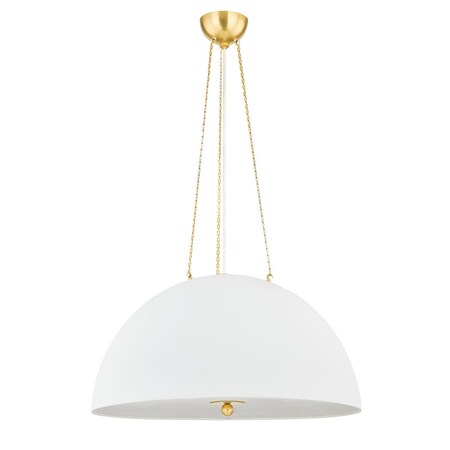 Hudson Valley Lighting Mark D. Sikes X Chiswick 4 Light Pendant 30 In. Aged Brass MDS1101-AGB/WP