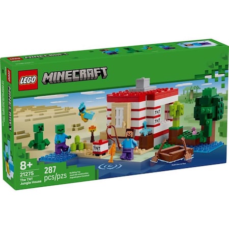 Lego Minecraft The TNT Jungle House Building Set Multicolored 287 pc 21275