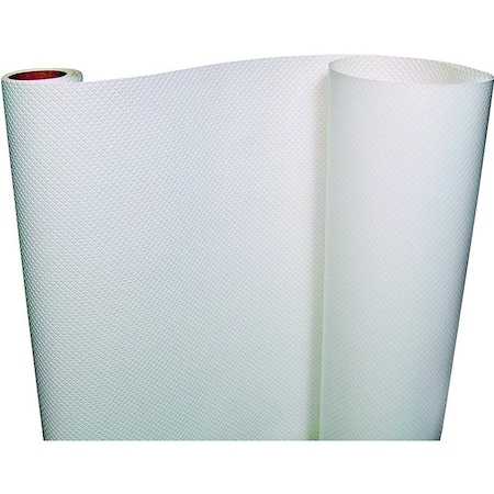 Con-Tact Brand Embossed Shelf Liner, 5 ft L, 20 in W, Vinyl, White 05F-C5T21-06
