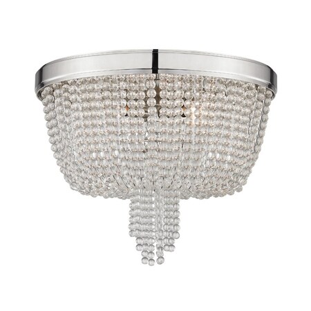 Hudson Valley Lighting Royalton 4 Light Flush Mount 18.25 In. Polished Nickel 9008-PN