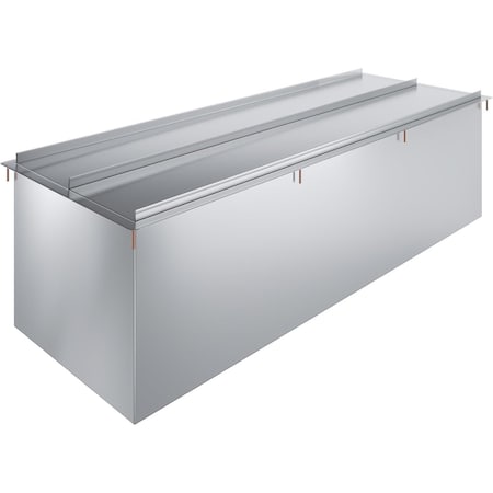 Amgood 18 in. x 48 in. Stainless Steel Drop-In Ice Bin with Sliding Lid AMG ICE BIN DIIB-184810-Z