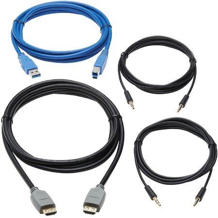 Eaton EATON Tripp Lite Series HDMI KVM Cable Kit for B005-HUA2-K and B005-HUA4 KVM, 4K HDMI, USB 3.2 Gen 1 P785-HKIT06
