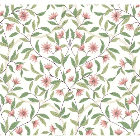 York Wallcoverings Jasmine Coral Wallpaper GO8252