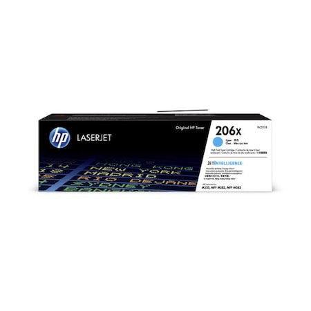 Hp 206X (W2111X) High Yield Cyan Original LaserJet Toner Cartridge (2,450 Yield) W2111X