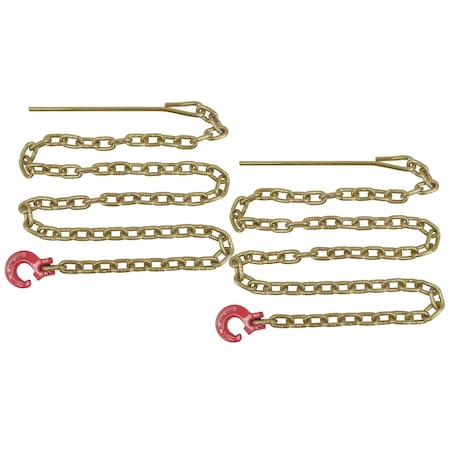Mytee Products Winch Choker Chain 5/16in x 7ft & Choker Hook  w/ Steel Probe Stake 14in Long, 2PK LCH51607-PROBEx2