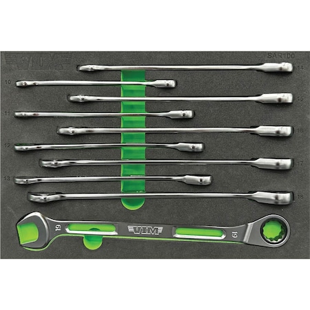 Vim Tools 10 Piece Slim Angled Ratcheting Wrench Set SAR100