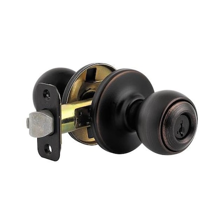 Kwikset Knob Lockset, Satin Nickel, Polo Style 400P-11PS