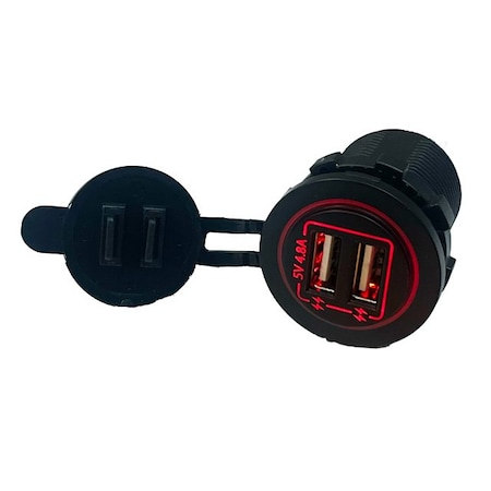 Switch Components USB-A Dual Port: 2.4A + 2.4A Independent Power Per Port A8-USB2-1-B-4.8A