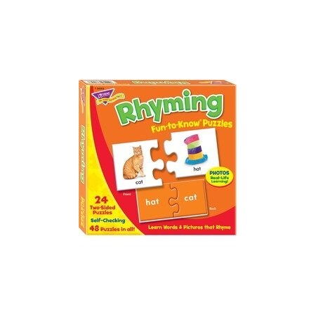 Trend Fun to Know Puzzles, Ages 3 to 9, 24 2-Sided Puzzles T36009
