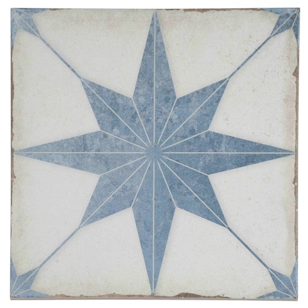 Apollo Tile Faenza 8x8 White Weathered Slate Porcelain Square Motif Wall and Floor Tile (6.46 sq ft/case), 15PK APLCEL88BLUCOM
