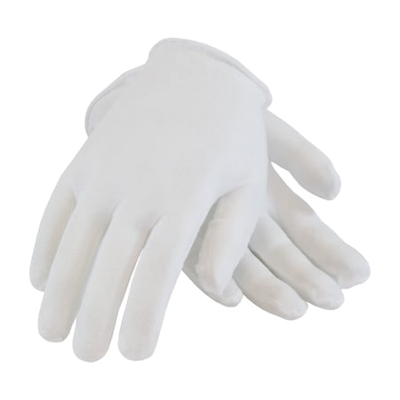 Cleanteam Premium, Light Weight Cotton Lisle Inspection Glove with Unhemmed Cuff, Size Small, 12PK 97-501