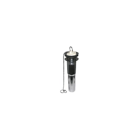 Larsen Supply Co. Lavatory Drain Tailpiece, Pull Out Plug, 22 Gauge, Chrome, 1-1/4-In. X 12-In. 03-4509