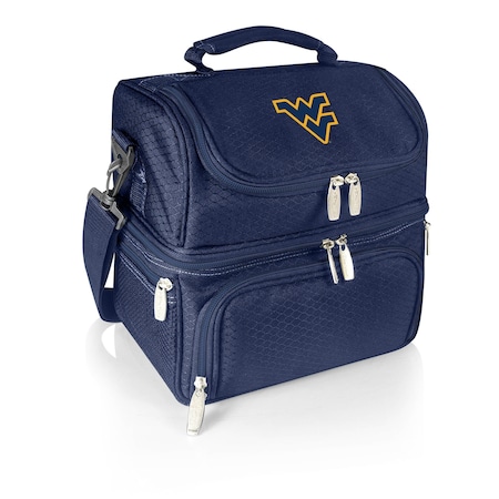 Picnic Time Family Of Brands NCAA West Virginia Mountaineers Pranzo Lunch Bag - Insulated Lunch Box with Picnic Set 512-80-138-834-0
