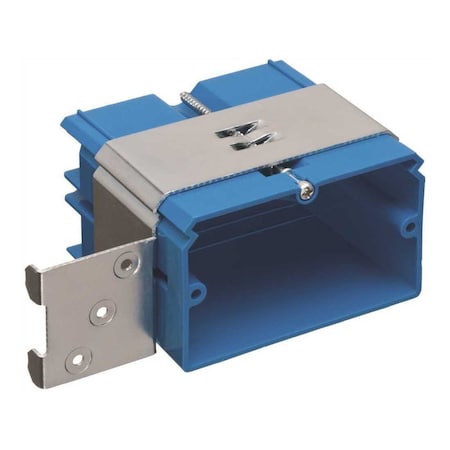 Carlon 1-Gang 22 cu. in. New Work PVC Adjustable Electrical Wall Box with Horizontal Mount Blue B121ADJH