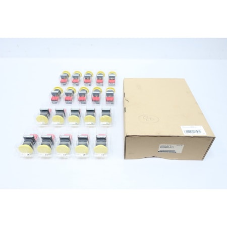 Fuji Electric BOX OF 20 YELLOW PUSHBUTTON, 2PK AR22M0R-01Y
