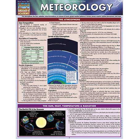 Barcharts Meteorology Quickstudy Easel 9781423216483