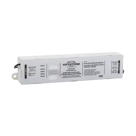 Keystone 25W Power Selectable Constant Current LED Driver, KTLD-25-UV-PS450-54-VDIM-LP2 KTLD-25-UV-PS450-54-VDIM-LP2