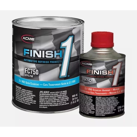Finish 1 Medium Euro Clearcoat Hardener, 2.5 Liter FH772LI