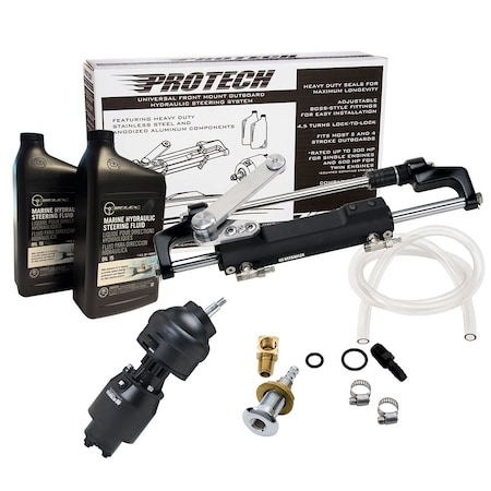 Uflex Usa Uflex PROTECH 2.1 Front Mount Tilt OB Hydraulic System, Includes UP28T Helm Pump, Oil, UC128TS-2 Cy PROTECH 2.1T