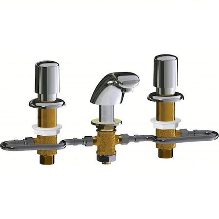 Chicago Faucet Handle-Operated Faucet, Deck, Manual, Metal 404-HZ765ABCP