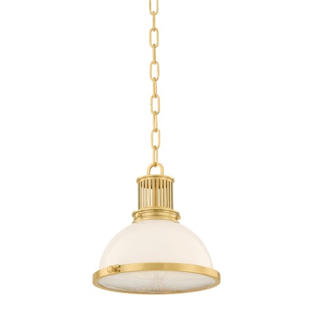 Hudson Valley Lighting Pinesbridge 1 Light Pendant in Aged Brass Finish 9309-AGB