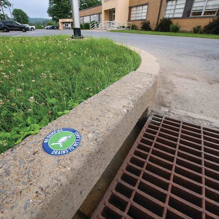 Pig Storm Drain Marker Kit, Drains to Wetlands, 20PK SGN8203-895