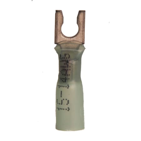 Hillsdale Terminal Fork Terminal, #8 Stud Size, 14 AWG, 600 V, Crimp Termination with Heat Shrink, 250 PK 40151