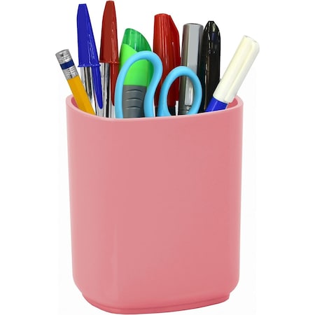 Acrimet Jumbo Pencil Holder Pen Cup Caddy Super Sized Desktop Organizer Solid Pink 934.9