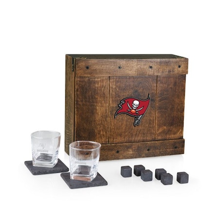 Picnic Time Family Of Brands NFL Tampa Bay Buccaneers - Whiskey Box Gift Set 605-10-509-307-2