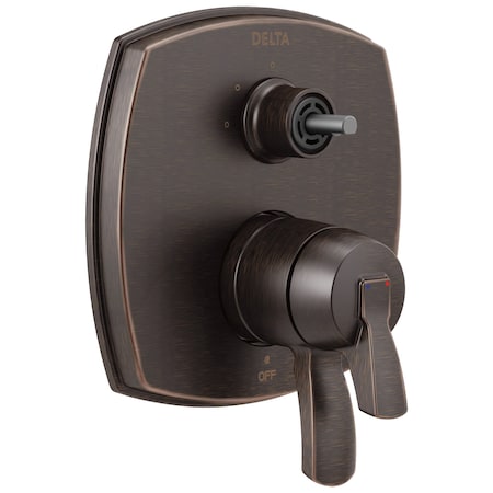 Delta 17 Series Integrated Diverter Trim with Three Function Diverter Less Diverter Handle T27876-RBLHP