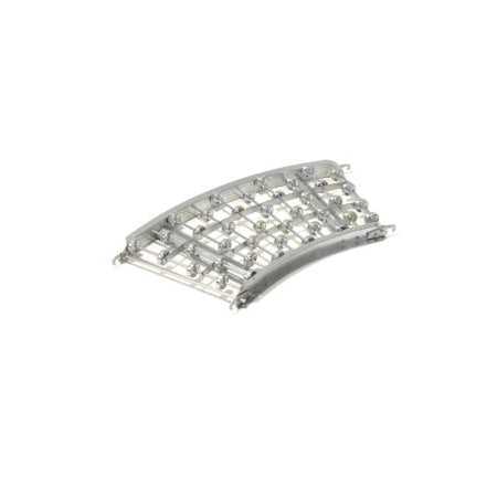 Omni Metalcraft Omni Metalcraft Aluminum Skate Wheel Conveyor Curved Section WAHC3-18-16-45