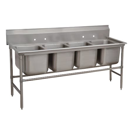 Advance Tabco Regaline Sink 4-compartment 20 in. front-to-back x 20 in. wide sink compartments 94-24-80