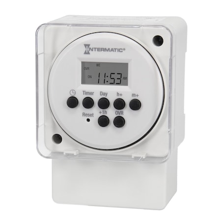 Intermatic Electronic Timer, Plastic FM1D20A-LV-8