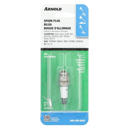 Ngk BM6F Spark Plug, M14 Dia Thread 490-250-0045
