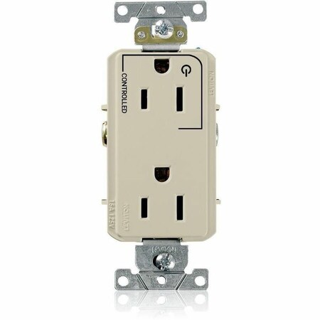 Leviton Controlled Decora Plus Duplex Receptacle 15 Amp, 125 Volt 16252-1PI