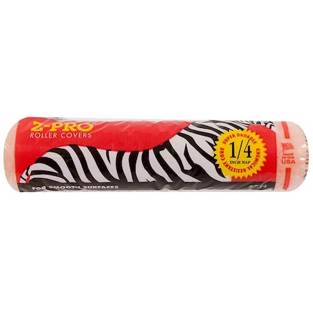 Zebra 9in x 1/4in Nap Premier Smooth Surface Roller Cover, Polyester 734