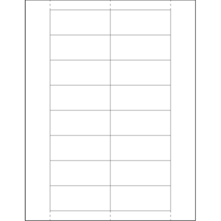 Officespace 1.25 x 3 in. Plastic Label Holder Insert Cards, 800PK OF2536957